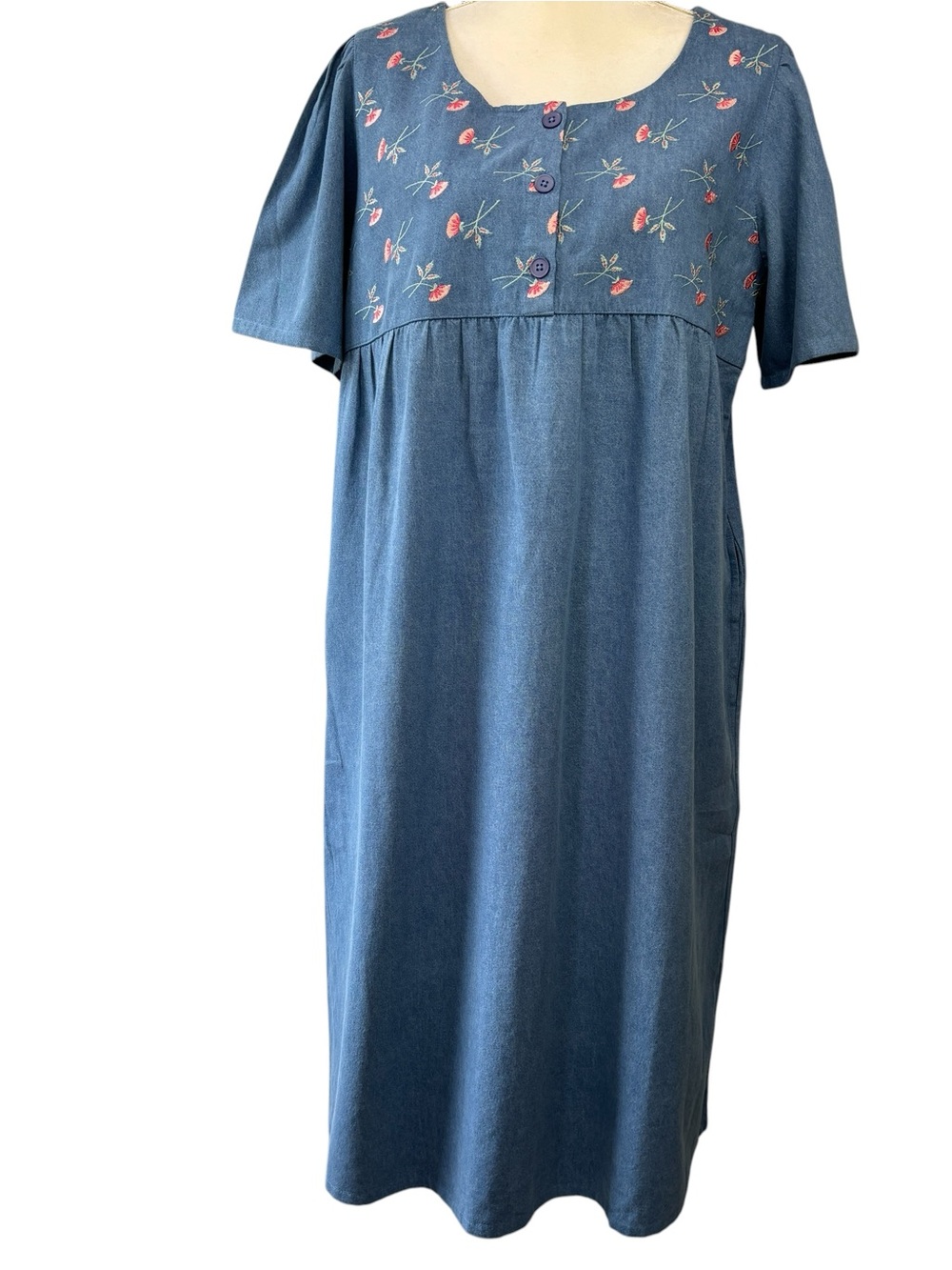 Vintage National maxi dress, size Medium, NWT, coastal grandma, 80s, summer core